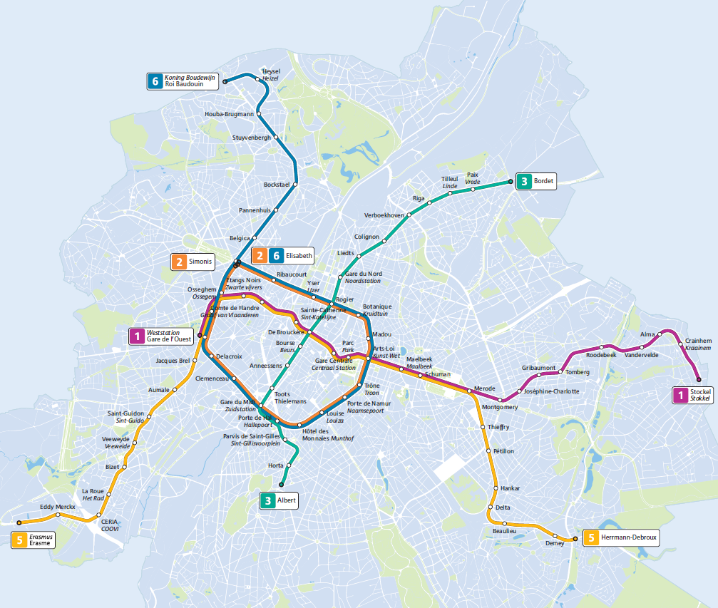 plan nouveau métro à bruxelles