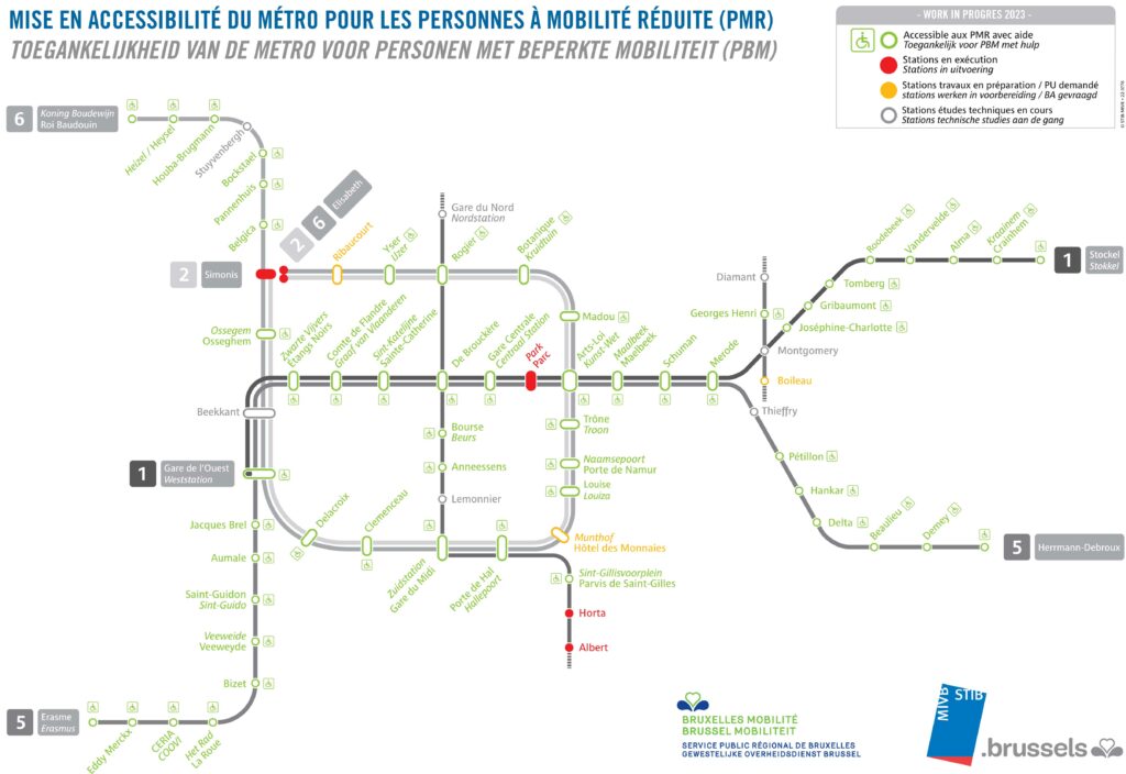 station accessible PMR bruxelles